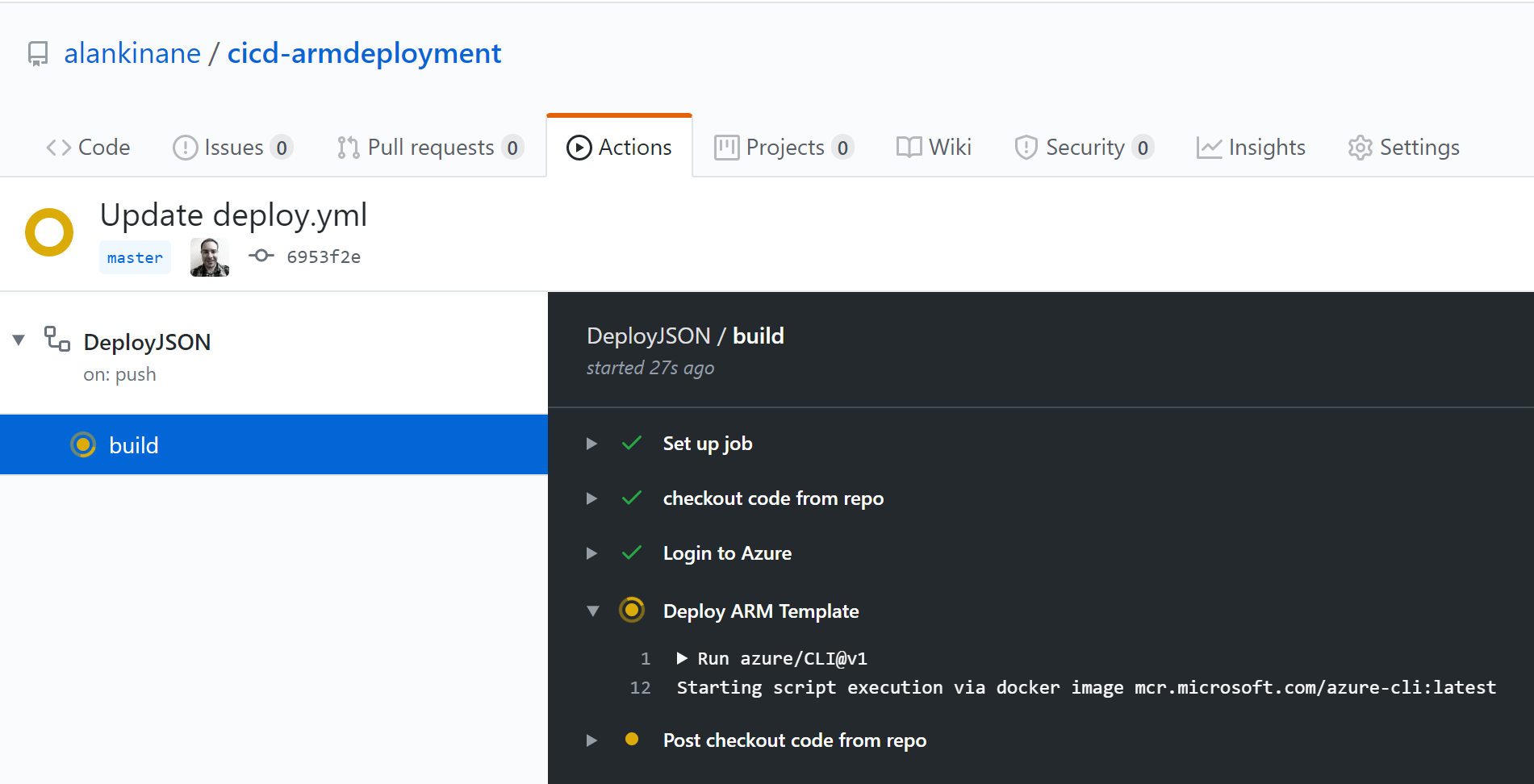 Azure CI/CD with ARM templates and GitHub Actions