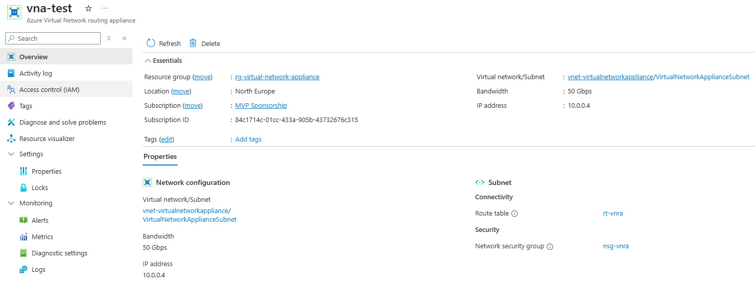 Virtual Router Manager Azure Azure Virtual Network Routing Appliance – a first look